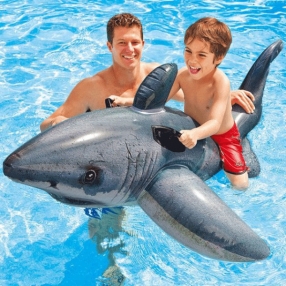 Intex Great White Shark Ride-on - Надуваема играчка Акула, 173х107см.