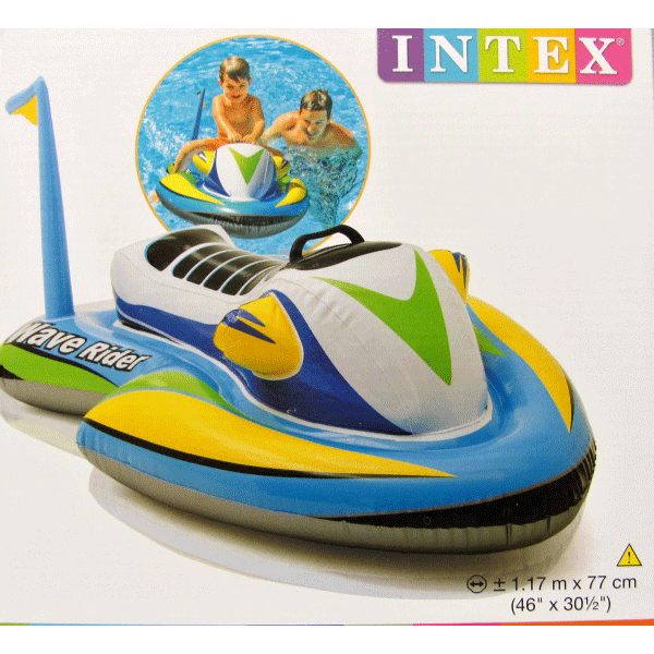 Продукт Intex Wave Rider Ride-on - Надуваема играчка червен Джет, 117х77см. - 0 - BG Hlapeta