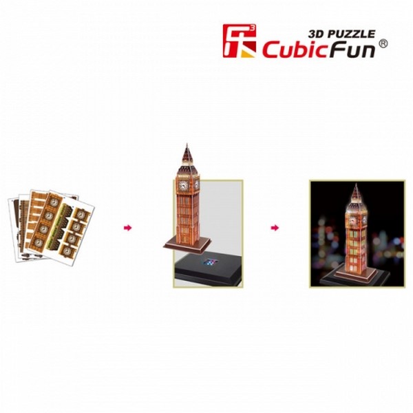 Продукт CubicFun Big Ben - 3D Пъзел с LED светлини - 0 - BG Hlapeta
