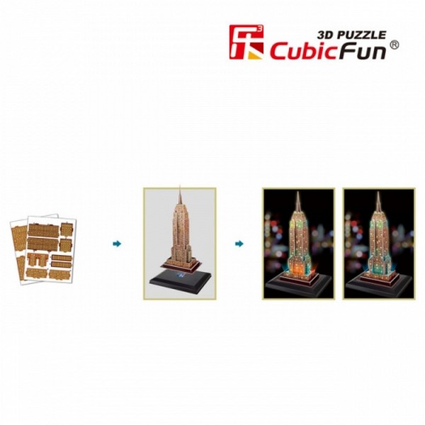 Продукт CubicFun Empire State Building - 3D Пъзел с LED - 0 - BG Hlapeta