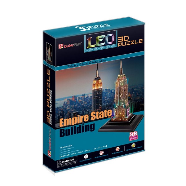 Продукт CubicFun Empire State Building - 3D Пъзел с LED - 0 - BG Hlapeta