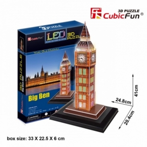 CubicFun Big Ben - 3D Пъзел с LED светлини