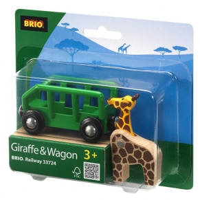 Brio играчка вагон с жираф