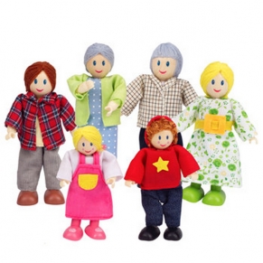 Hape - Дървени кукли семейство