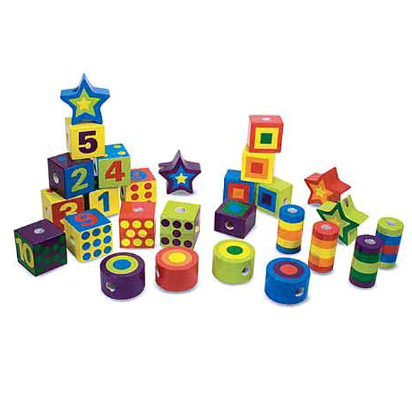 Продукт Melissa and Doug Низанка с дървени фигурки - 0 - BG Hlapeta