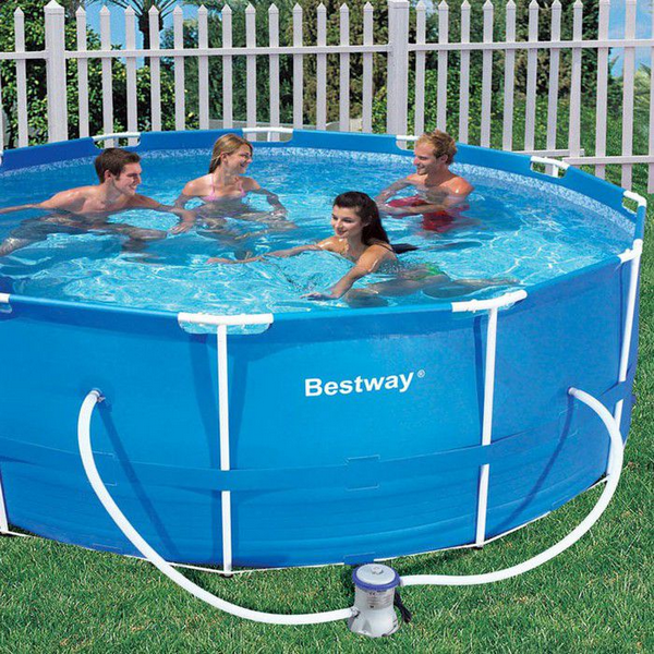 Продукт Bestway Steel Pro Max Frame Pool - Сглобяем басейн с помпа 366х122см. - 0 - BG Hlapeta