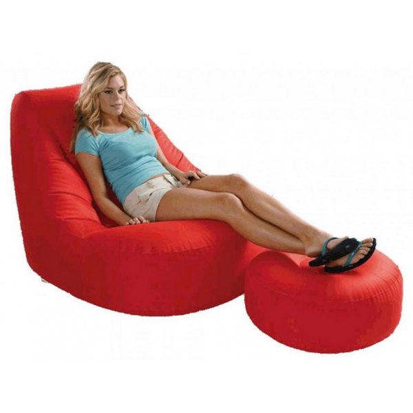 Продукт Intex - Надуваем ергономичен фотьойл с табуретка, 99х119х76см. - 0 - BG Hlapeta