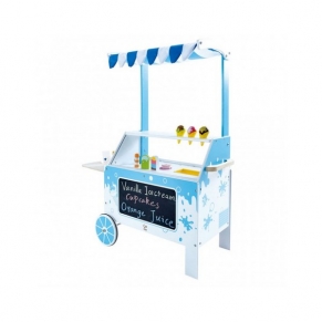Hape - Дървен щанд количка за сладолед