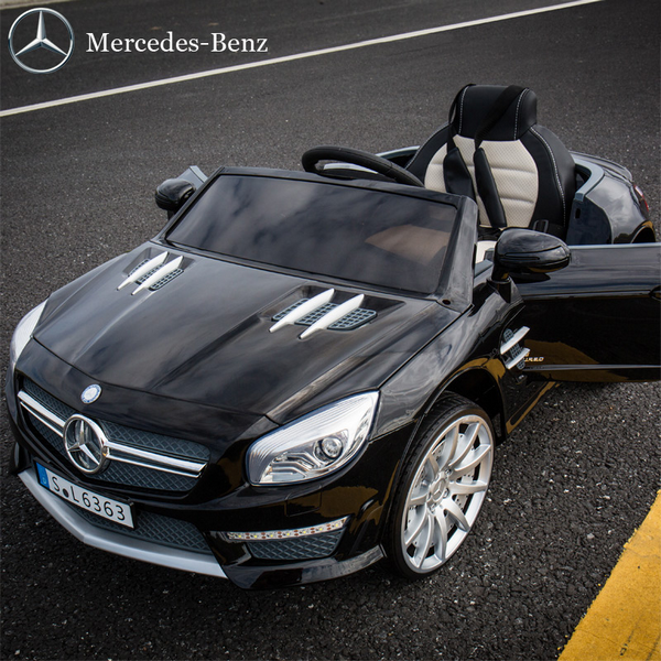 Продукт Акумулаторна кола Mercedes Benz  SL63 AMG, 12V с кожена седалка - 0 - BG Hlapeta