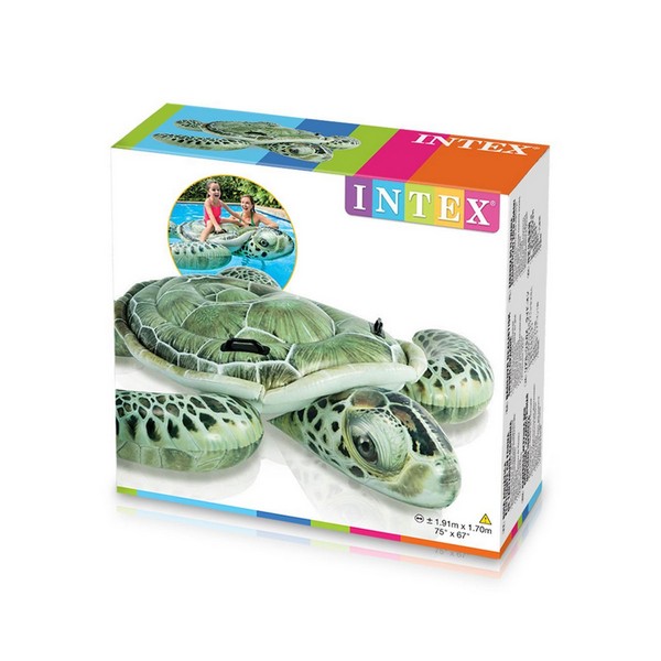 Продукт Intex Realistic Sea Turtle Ride-on - Надуваема играчка Костенурка, 191х170см. - 0 - BG Hlapeta