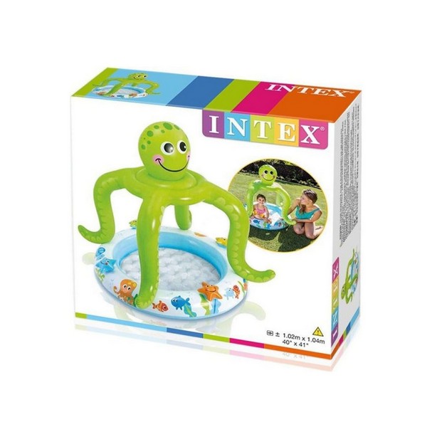 Продукт Intex Smiling OctopusShade - Бебешки надуваем басейн със сенник Октопод, 102х104см. - 0 - BG Hlapeta
