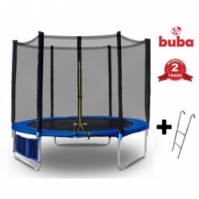 Buba - Детски батут 244 см с мрежа и стълба