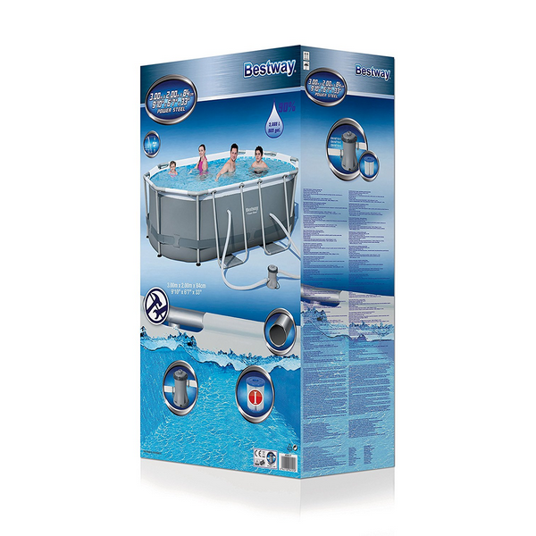 Продукт Bestway - Сглобяем басейн овал с филтърна помпа, 300x200x84см - 0 - BG Hlapeta