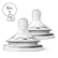 Philips AVENT Natural SCF657/27 - Комплект от 2 броя биберони за хранене на новородено със свободен поток и много бавен дебит, 0м 1