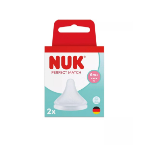 NUK Perfect Match - Биберон за хранене силикон 6+, XL,2бр.