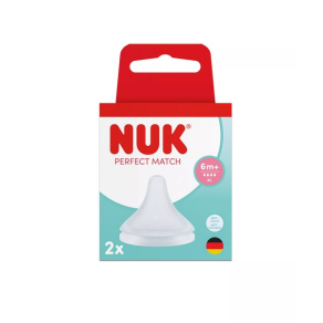 NUK Perfect Match - Биберон за хранене силикон 6+, XL,2бр.