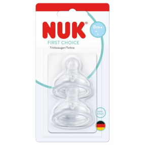 NUK FIRST CHOICE+ - Биберон храна силикон 2 бр. 0+ мес, р-р S