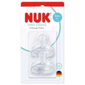 NUK FIRST CHOICE+ - Биберон храна силикон 2 бр. 3+ мес., р-р M