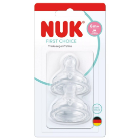 NUK FIRST CHOICE+ flow control - Биберон храна силикон 2 бр. 6+мес