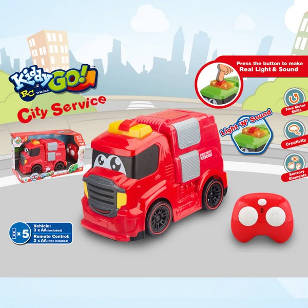 Kiddy Go - Пожарен камион R/C със светлини и звуци