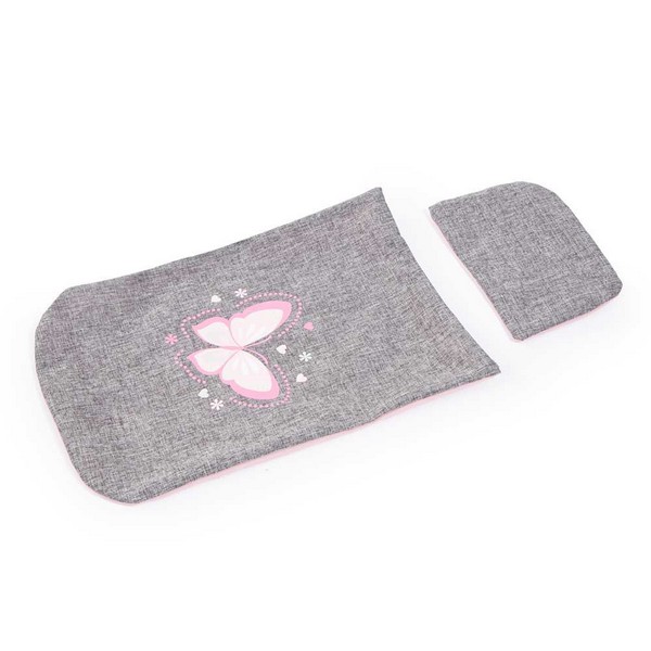 Продукт BAYER COSY - Количка за кукли с чанта, одеяло и възглавница сиво/розова - 0 - BG Hlapeta