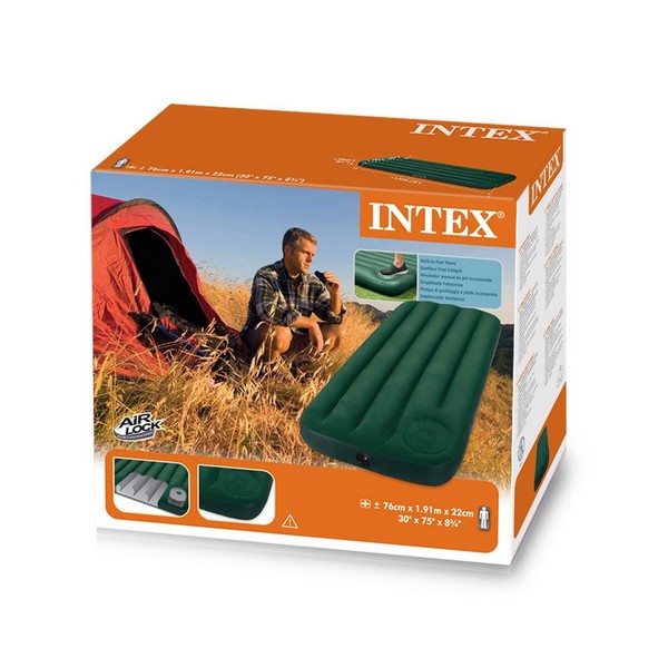 Продукт Intex Cot Size Downy - Надуваем матрак с вградена крачна помпа, 76х191х22см. - 0 - BG Hlapeta