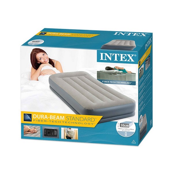 Продукт Intex Pillow Rest Twin Mid-Rise - Надуваем матрак с вградена помпа, 99х191х30см. - 0 - BG Hlapeta