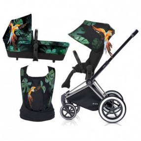 Cybex PRIAM Birds of Paradise хром шаси 2в1 - Бебешка количка  и YEMA Birds of Paradise