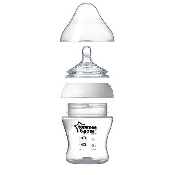 Продукт Tommee Tippee - Стъклено шише за хранене EASI VENT 150 мл 0м+ (1бр./оп) - 0 - BG Hlapeta