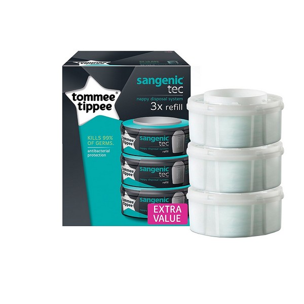 Продукт Tommee Tippee - Комплект от 3 касети за хигиенен кош Tec - 0 - BG Hlapeta