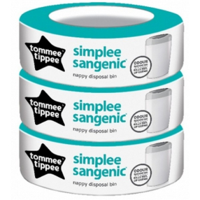 Tommee Tippee - Комплект от 3 бр. касети за хигиенен кош за памперси Simplee 