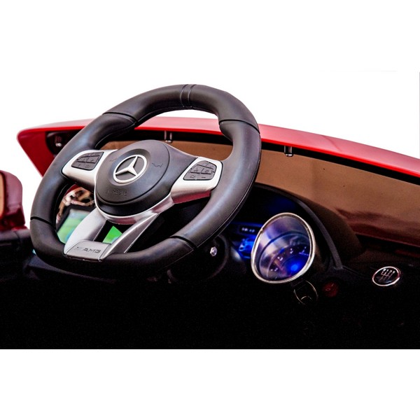Продукт Акумулаторна кола Mercedes Benz SL65 AMG с MP4/дисплей, 12V с меки гуми и кожена седалка  - 0 - BG Hlapeta