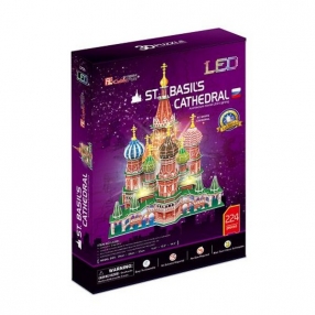 Cubic Fun Пъзел 3D St.Basil's Cathedral (Russia) 224ч. LED inside 