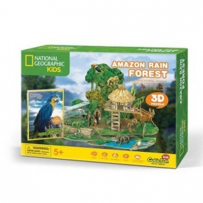 Cubic Fun - Пъзел 3D National Geographic Kids Амазонска Дъждовна Гора 67ч.  