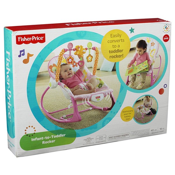Продукт Fisher Price - Бебешки шезлонг със зайчета, розов - 0 - BG Hlapeta