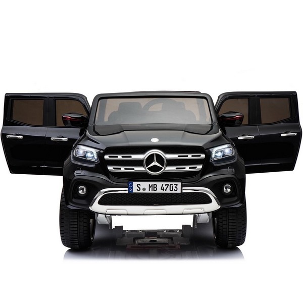 Продукт Двуместен акумулаторен джип Mercedes X-Class,2x12V, MP4 (Видео), 4Х4 с меки гуми и 2 кожени седалки - 0 - BG Hlapeta