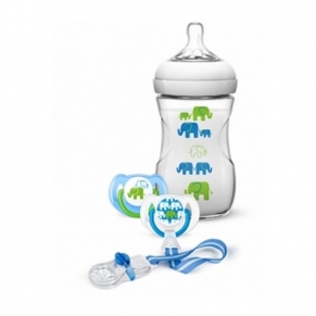 Philips Avent - Подаръчен комплект – дизайн слончета– за МОМЧЕ