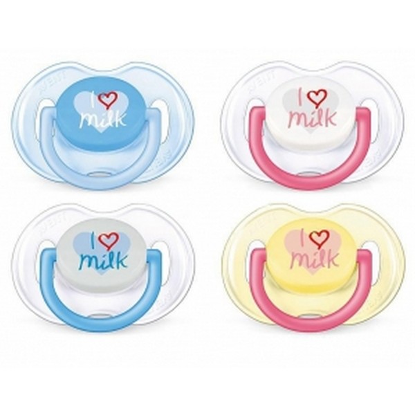 Philips Avent - Залъгалки с картинки – забавни надписи 0-6 месеца, 2бр.оп.