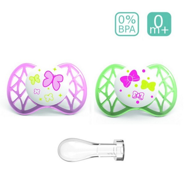 Nuvita - Анатомични биберони AIR55 SYM, 2 броя, 6+