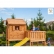 Fungoo MY SIDE - дървена детска площадка с къщичка пързалка 4