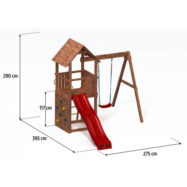 Продукт Fungoo CAROL 2 детска площадка с пързалка и люлка - 0 - BG Hlapeta