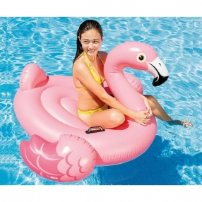 Intex Flamingo Ride-on - Надуваема играчка Розово фламинго, 142х137х97см.