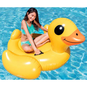Intex Yellow Duck Ride-on - Надуваем остров Пате, 147х147х81см.