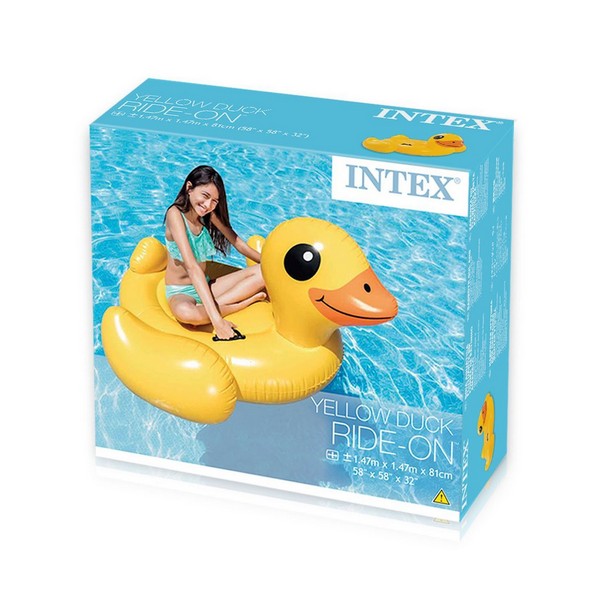 Продукт Intex Yellow Duck Ride-on - Надуваем остров Пате, 147х147х81см. - 0 - BG Hlapeta