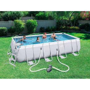 Bestway POWER STEEL - Сглобяем басейн с помпа, покривало и стълба 549x274x122см 