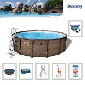 Bestway - надземен басейн с рамка кръгъл  488 cm x 122 cm