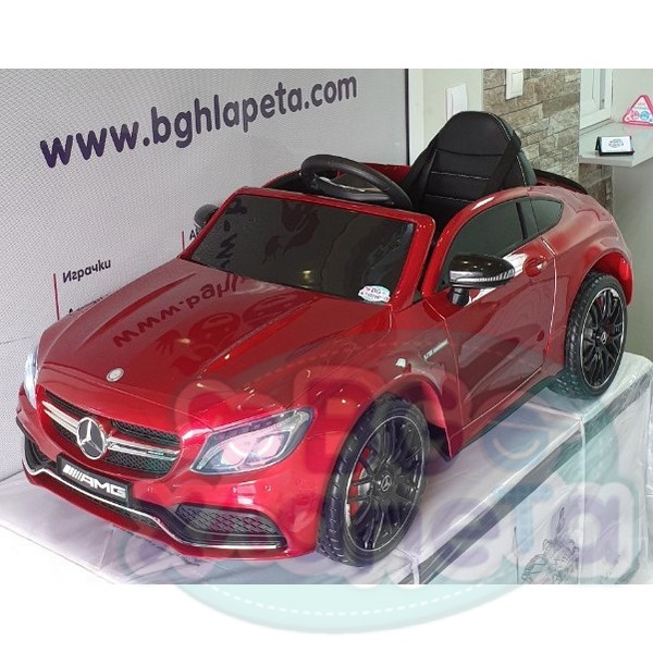 Продукт Акумулаторна кола Mercedes Benz C63 AMG, 12V, с меки гуми, отварящи се врати - 0 - BG Hlapeta