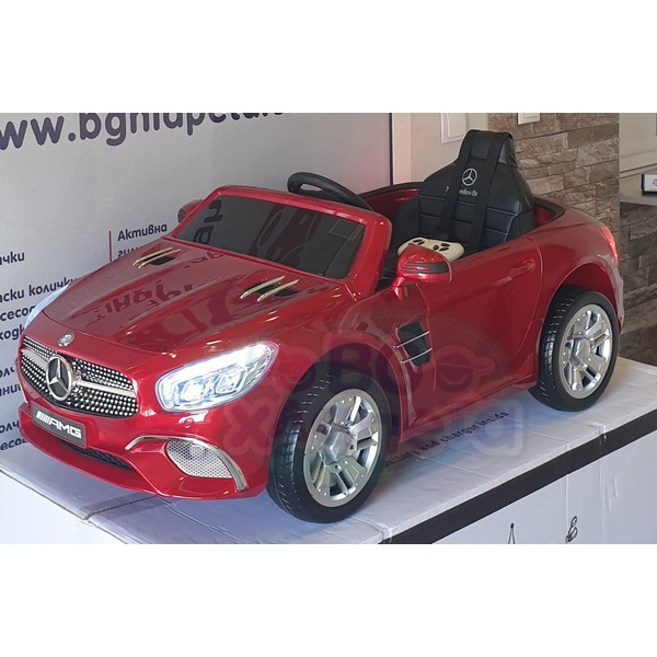 Продукт Акумулаторна кола Mercedes SL400, 12V с меки гуми и кожена седалка  - 0 - BG Hlapeta