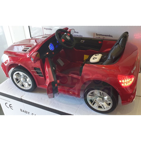 Продукт Акумулаторна кола Mercedes SL400, 12V с меки гуми и кожена седалка  - 0 - BG Hlapeta