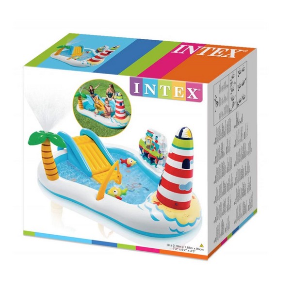 Продукт INTEX - Надуваем център за игра с пързалка Забавен риболов 218 x 188 x 99 см. - 0 - BG Hlapeta